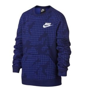 Nike Printed Club Crewneck Pullover